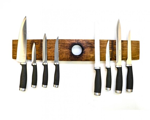 WineCountryCraftsman Knife Rack - Ganivet - Made from retired Opus 1 California wine barrels - 100% Recycled