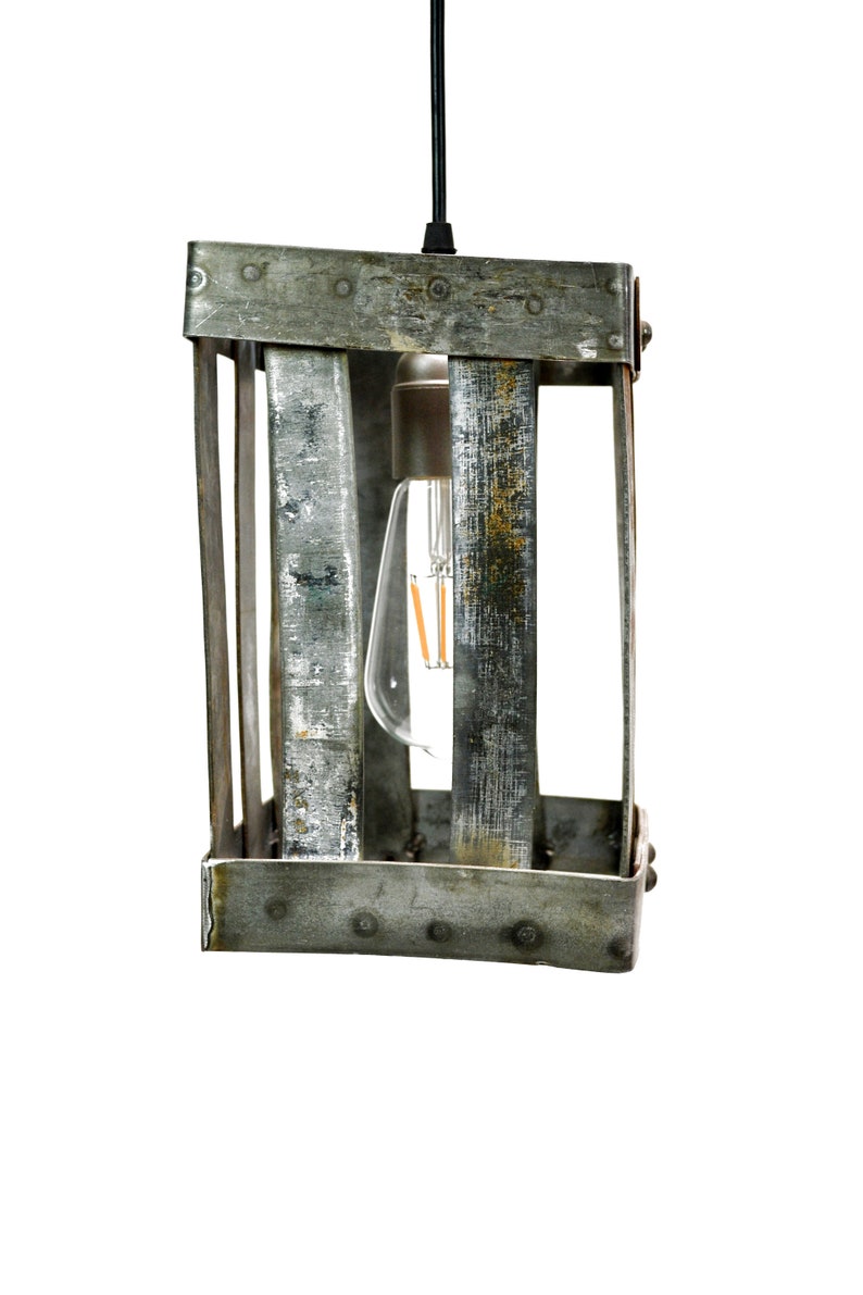 Barovi ! Wine Barrel Ring Pendant Light Made from salvaged California wine barrel rings 100/% Recycled and Free Shipping US Only