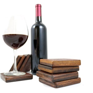 SALE Wine Barrel Coasters Made from retired Napa large oak wine tank barrels 100% Recycled image 3