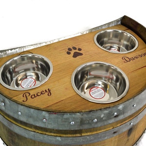Whiskey Barrel Products for Pets  Raised Pet Feeder - Motor City