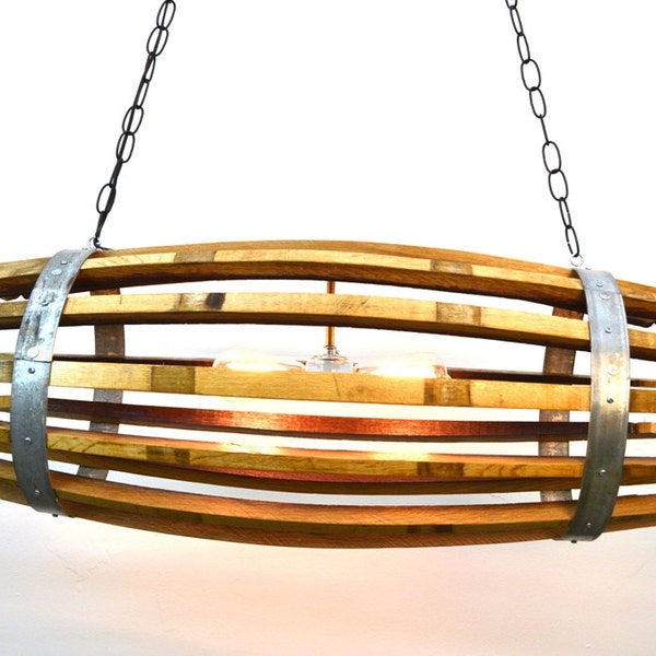 Wine Barrel Chandelier - Catch - Made from retired California wine barrels. 100% Recycled!