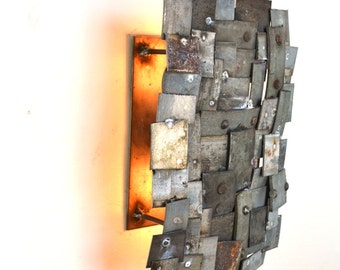 Wine Barrel Wall Sconce - Pastiche - Made from retired California wine barrel rings. 100% Recycled!