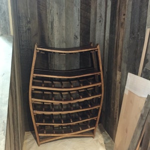 Large Wine and Glass Rack Chablis Made from retired California wine barrels. 100% Recycled image 7