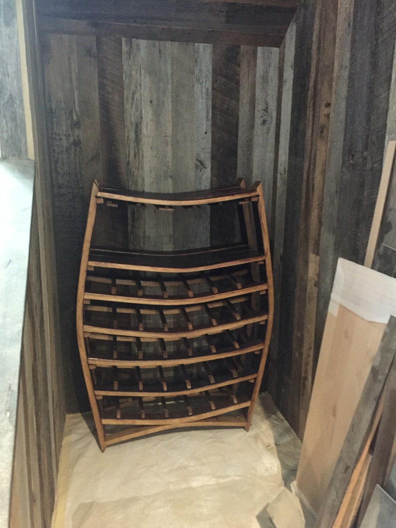 Large Wine and Glass Rack Chablis Made from retired California wine barrels. 100% Recycled image 7