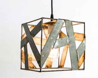 Wine Barrel Ring Pendant Light - Kubo Mini - Made from retired California wine barrel rings. 100% Recycled!