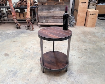 Wine Barrel Side Coffee Table - Kunagi - Made from large reclaimed California oak wine tanks. 100% Recycled!