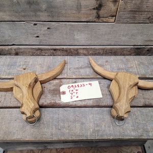 SALE Set of 2 Wine Barrel Bull Wall Art Made From Reclaimed - Etsy