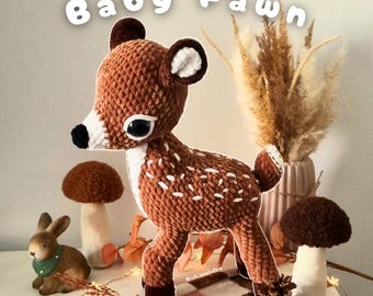 Baby Fawn Deer- Cozy Forest Autumn - Winter Crochet Pattern ENGLISH