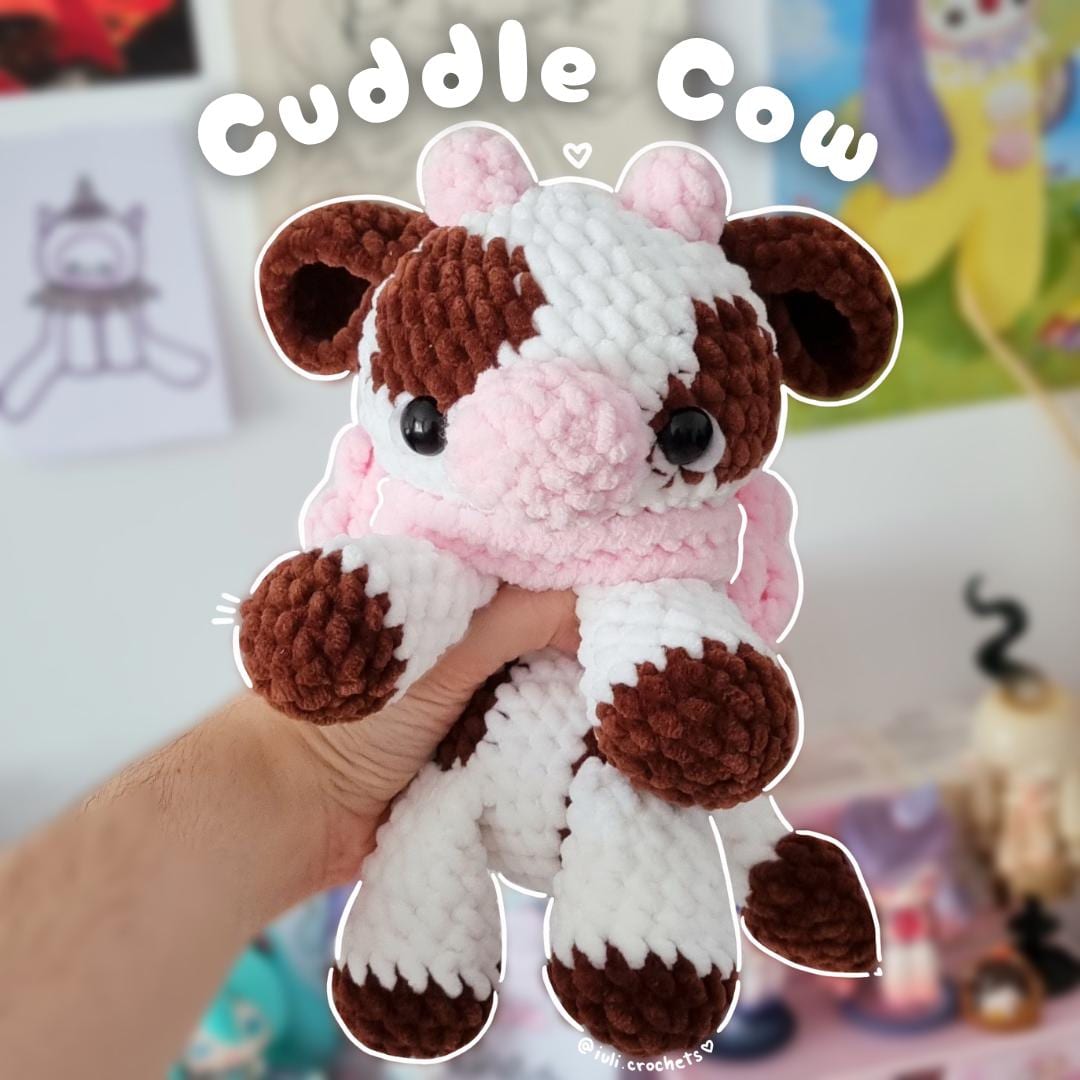 Cuddle Bud Cow- Cuddle Buddies amigurumi-haakpatroon NEDERLANDS