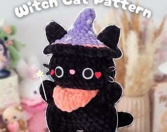 Cinder the Witch Cat- Halloween Amigurumi Crochet Pattern ENGLISH
