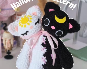 2 Headed Plushie - Halloween Amigurumi Crochet Pattern ENGLISH