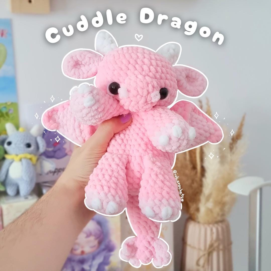 Cuddle Bud Dragon- Cuddle Buddies Amigurumi Crochet Pattern