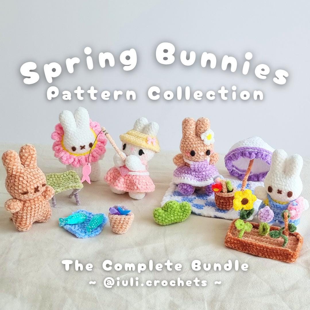 Spring Bunnies Amigurumi Crochet Pattern Bundle (PDF Pattern) - Etsy