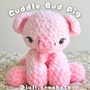Cuddle Bud Pig - Spring Cuddle Buddies Amigurumi Crochet Pattern ENGLISH