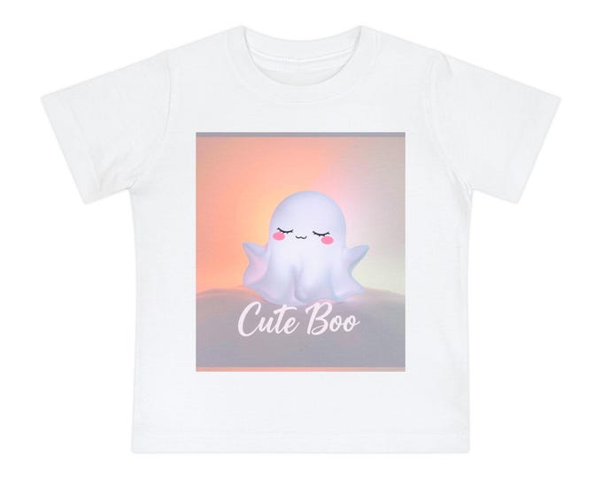 BellaStoria | Cute Boo Baby T-Shirt - Adorable Ghost Design for Toddlers, Halloween, Baby Shower, Gift Idea, Cute Kids Apparel