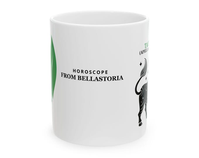 BellaStoria | Ceramic Horoscope Mug - Fun Astrology Gift for Coffee Lovers, 11oz & 15oz, Unique Zodiac Decor, Perfect for Birthday