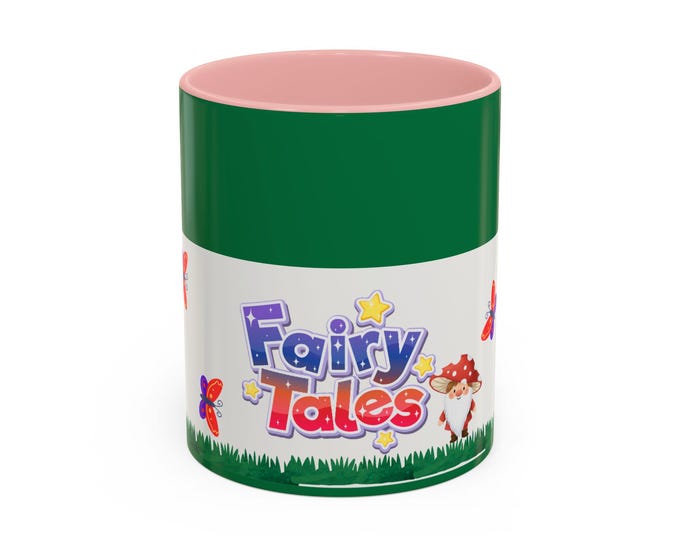 BellaStoria | Fairy Tales Accent Coffee Mug, Enchanting Gift for Kids, Whimsical Drinkware, Home Decor, Ideal for Birthdays and Celebrations
