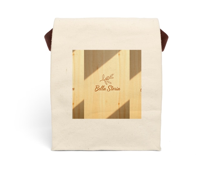 Eco-Friendly Canvas Lunch Bag with Strap | Personalized Lunch Tote for Adults & Kids | Great for School, Work, Picnics, and Gifts