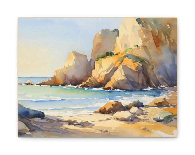 BellaStoria | Coastal Landscape Art Print, Home Decor, Beach Wall Art, Gift for Ocean Lovers, Nature-Themed Room, Seaside Artwork