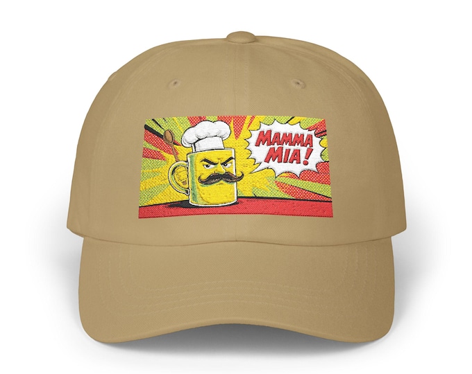 Embroidered Dad Cap, Funny Mama Mia Joke, Hat for Men Women, Baseball Cap, Vintage Style Cap, Adjustable Strap Cap