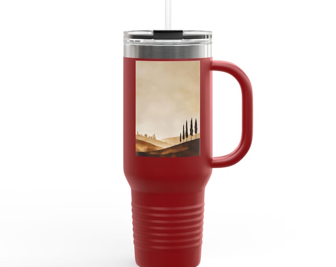 Italian Pizza Travel Mug with Straw, 40oz Insulated Tumbler, Pizza Lover Gift, Travel Mug for Coffee, Foodie Mug for Road Trips, Fun [...]