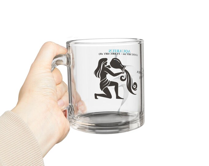 BellaStoria | Zodiac Glass Mug, Horoscope Gift, Astrology Coffee Cup, Personalized Zodiac Drinkware, Astrology Lover's Mug