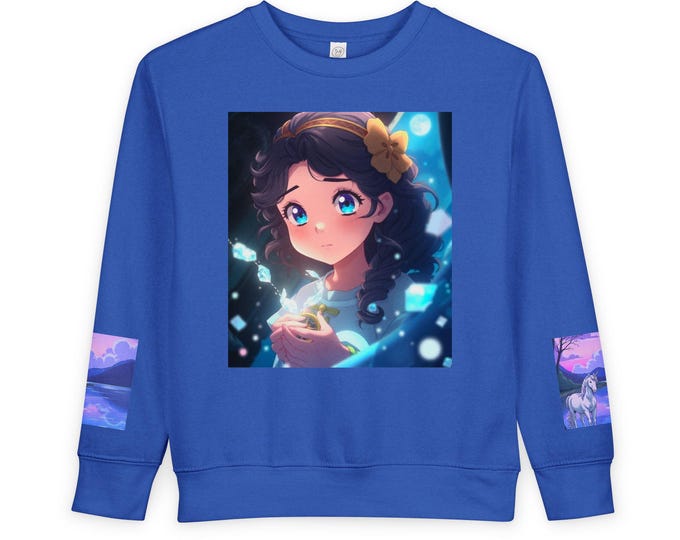 BellaStoria | Magical Unicorn Toddler Sweatshirt, Kids Fantasy Apparel, Cute Cartoon Design, Perfect Birthday Gift, Cozy Playwear