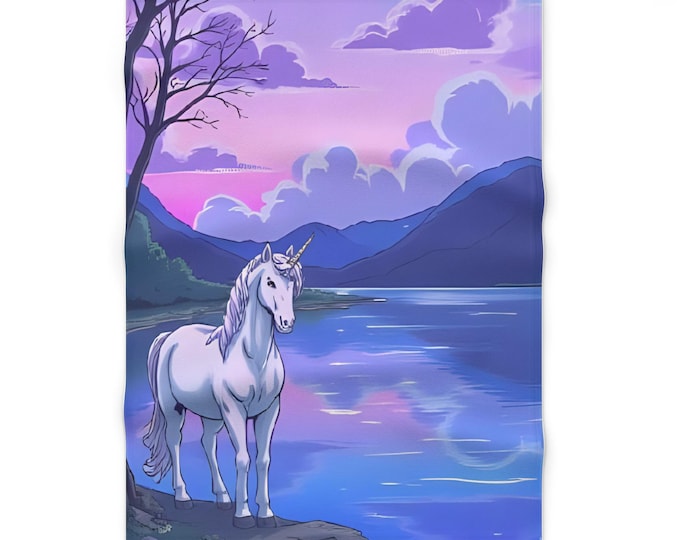 Enchanting Unicorn Soft Fleece Baby Blanket, Cozy Nursery Decor, Unique Baby Gift, Magical Baby Shower Idea, Ideal for Little Dreamers