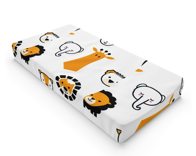 Cute Animal Baby Changing Pad Cover, Nursery Decor, Baby Shower Gift, Gender Neutral, Kids Room Essentials, Patented Design