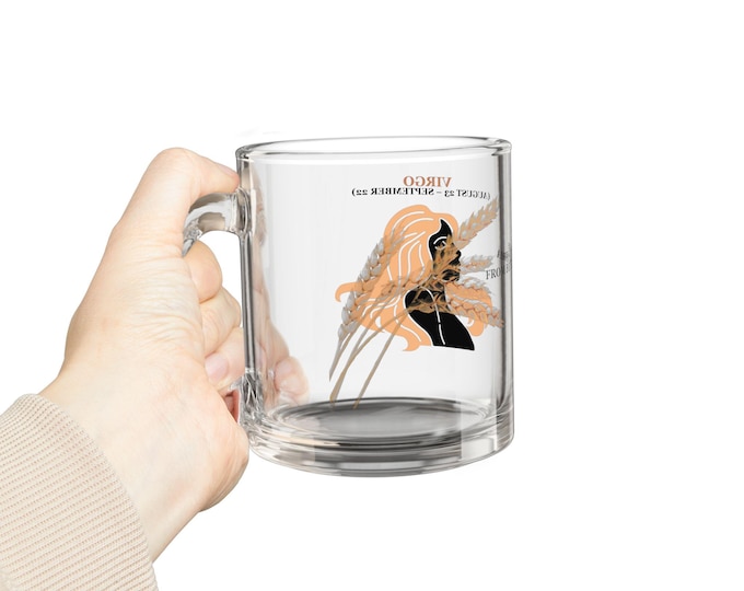 BellaStoria | Astrology Glass Mug | Horoscope Gift, Zodiac Mug, Tea or Coffee Mug, Unique Gift for Her, Astrology Decor