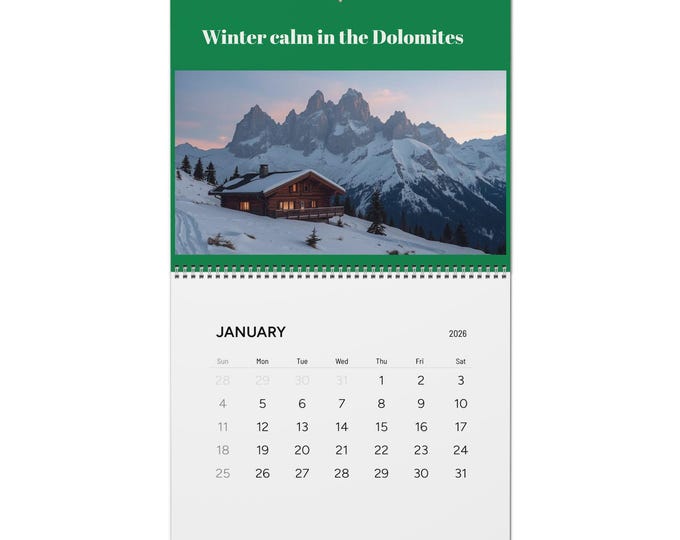 2026 Wall Calendar - Italian Symphony, Monthly Planner, Yearly Organizer, Office Decoration, Gift for Travel and Italy Lovers, Holiday Gift