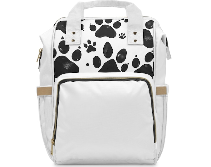 Stylish Pet-Themed Diaper Backpack | Functional Baby Bag for Parents, Travel-Friendly Diaper Bag, Kids' Essentials, Gift for New Moms