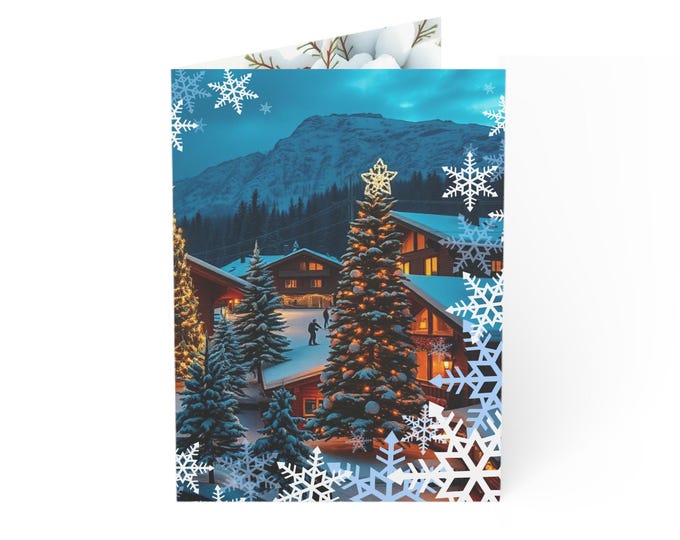 BellaStoria | Winter Wonderland Greeting Cards - Festive Snowman Designs for New Year Celebrations, Christmas Cards, Seasonal Greetings