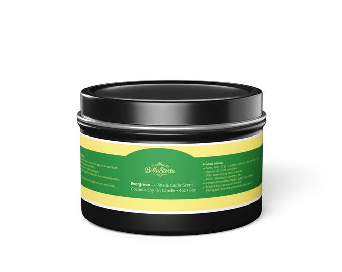 BellaStoria | Eco-Friendly Scented Tin Candles, Cozy Home Decor, Gift for Her, Aromatherapy Relaxation, Birthday Treats, Eco-Conscious Gifts