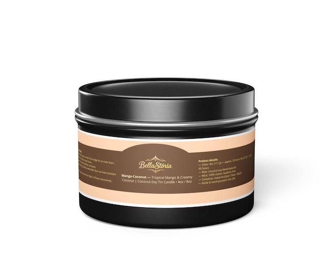 BellaStoria | Soy Tin Candles - Cozy Ambiance for Home, Aromatherapy Gift, Relaxation, Birthday, Housewarming, Spa Gift