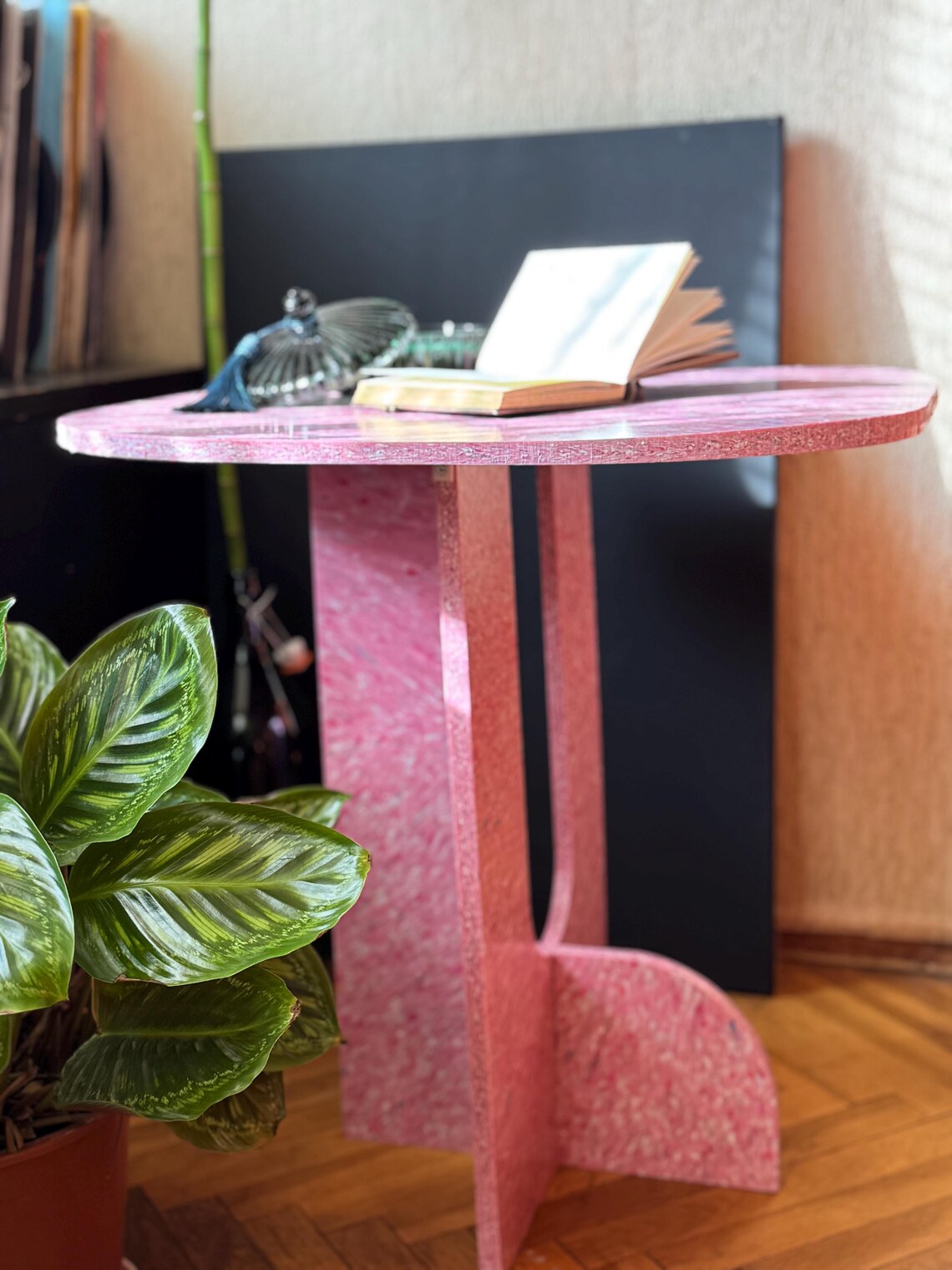 Recycled Plastic Side Table - Zero-waste Furniture - Eco-friendly Home ... - Zero Waste Furniture For Small Spaces