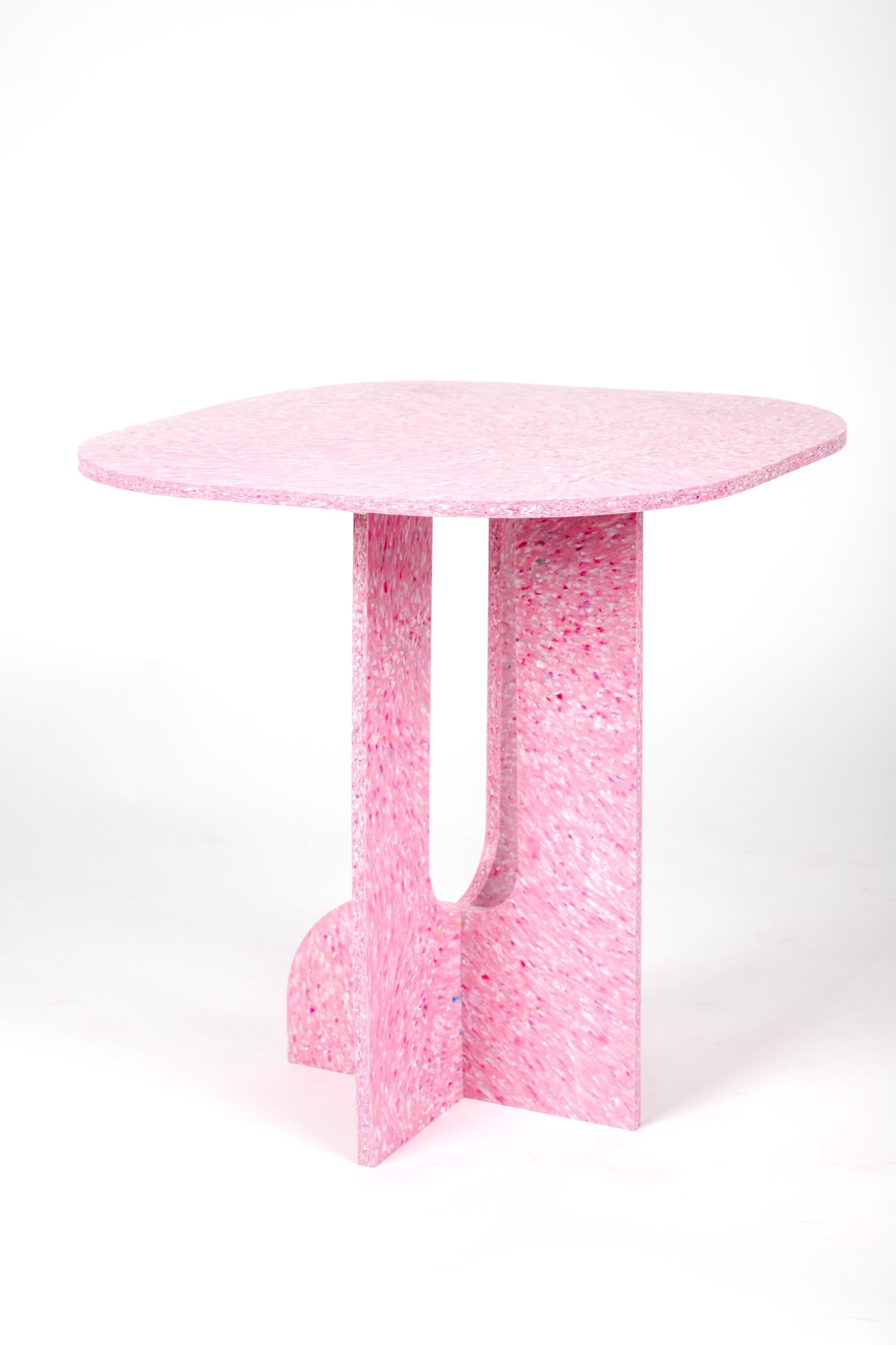 Image showcasing Recycled Plastic Side Table - Zero-waste Furniture - Eco-friendly Home ...