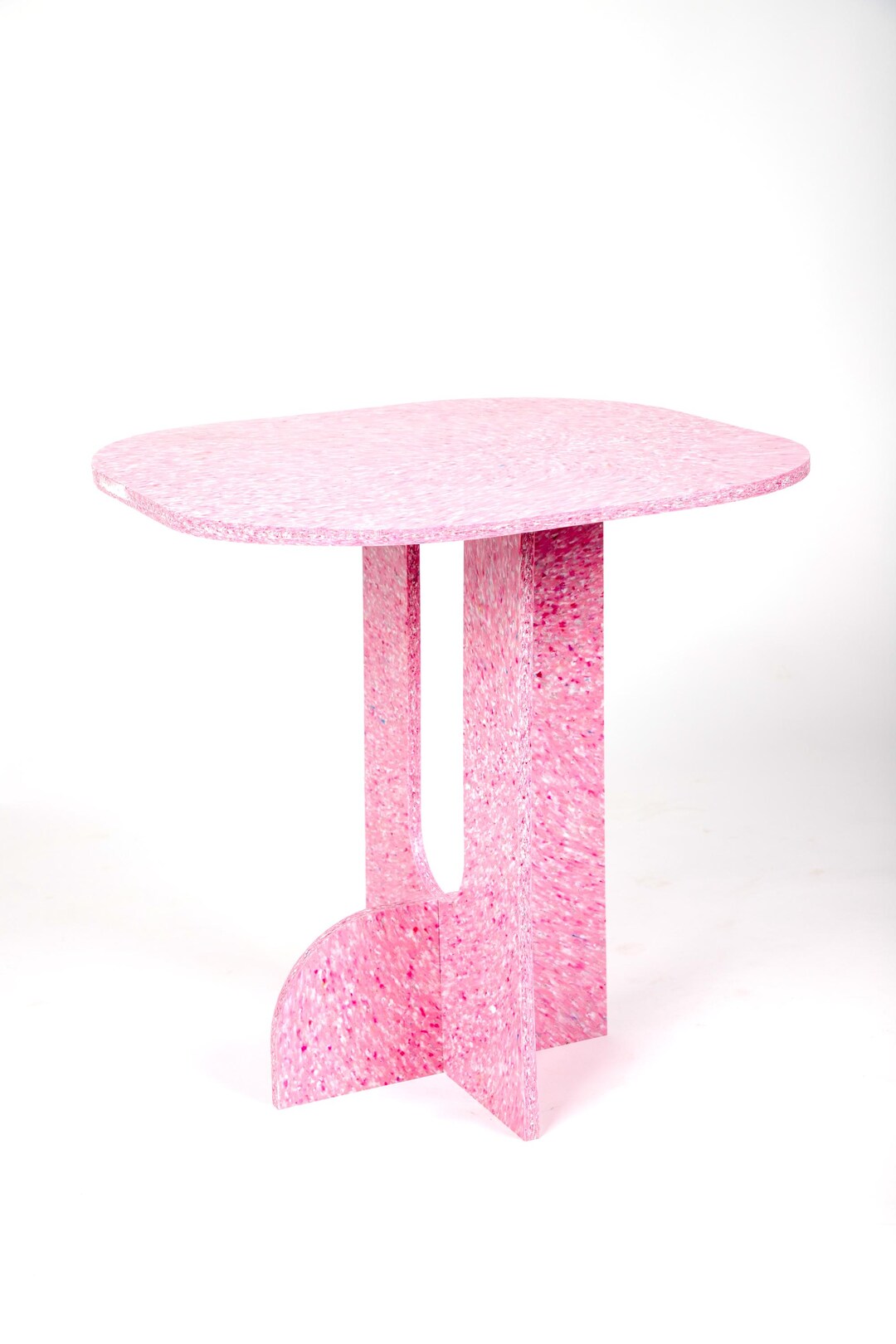 View of Recycled Plastic Side Table - Zero-waste Furniture - Eco-friendly Home ...