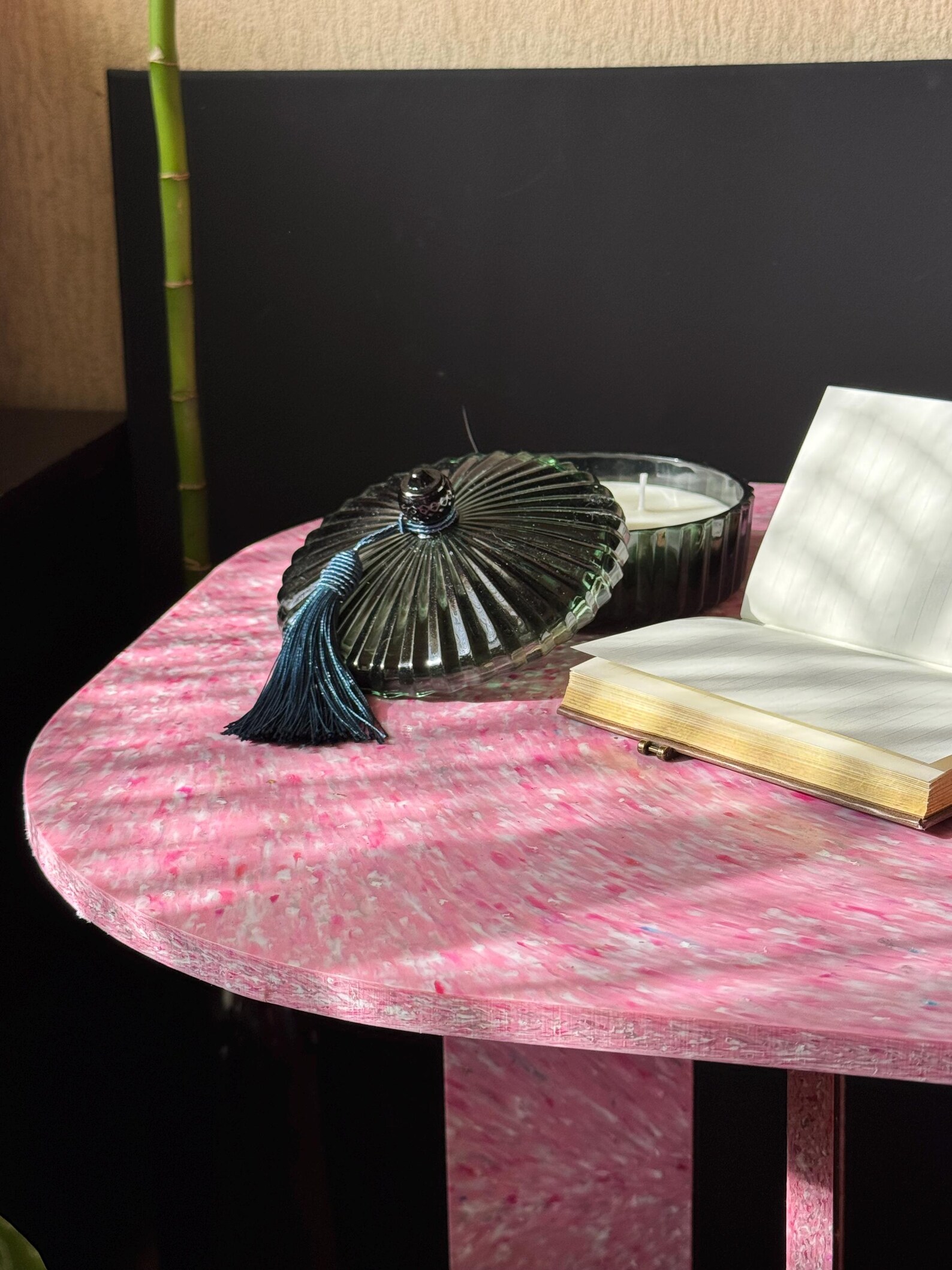 View of Recycled Plastic Side Table - Zero-waste Furniture - Eco-friendly Home ...