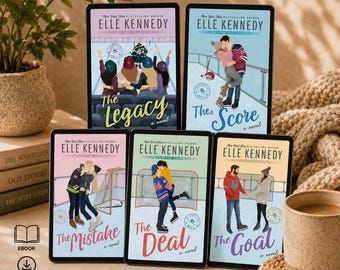 Off-Campus Books by Elle Kennedy complete serie (the deal, the score, the mistake, the goal, the legacy)