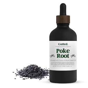 Organic Poke Root Castor Oil + Organic Black Seed Oil | 100% Pure Cold Press | Supports Lymphatic Massage – 100ml