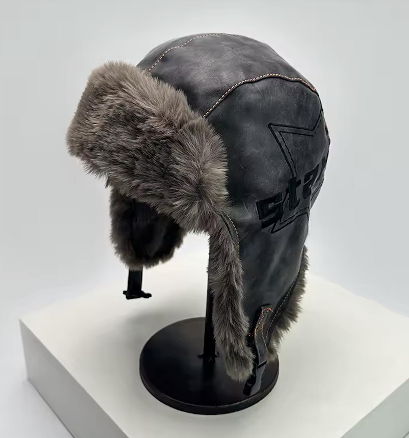 Cappello Da Aviatore In Pelle Marrone Con Occhiali - Unisex, Stile Cabrio D'Epoca