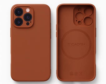 Funda de silicona antideslizante de lujo de color sólido para iPhone 11, 12, 13, 14, 15, 16 y 17 (Pro Max, Plus) con MagSafe