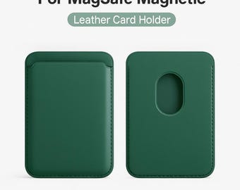 Magnetic solid color stylish MagSafe faux leather wallet for iPhone 13, 14, 15, 16, 17 (+ pro / mini) – Magnetic Wallet Case Accessory