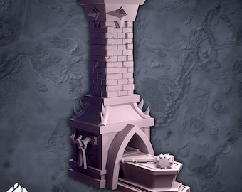 Forge Miniature for D&D, TTRPG Blacksmith Workshop