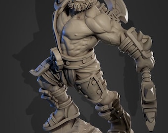 Orc Barbarian Kavros-32mm Miniature for Tabletop Gaming