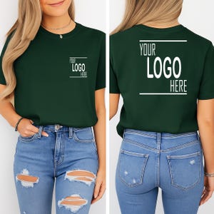 Photoshop Benutzerdefiniertes Bild-T-Shirt, Vorder- und Rückseitendruck-Geschenk für Mama oder Papa, personalisiertes Text-T-Shirt für Frauen, Lehrer oder Weihnachten
