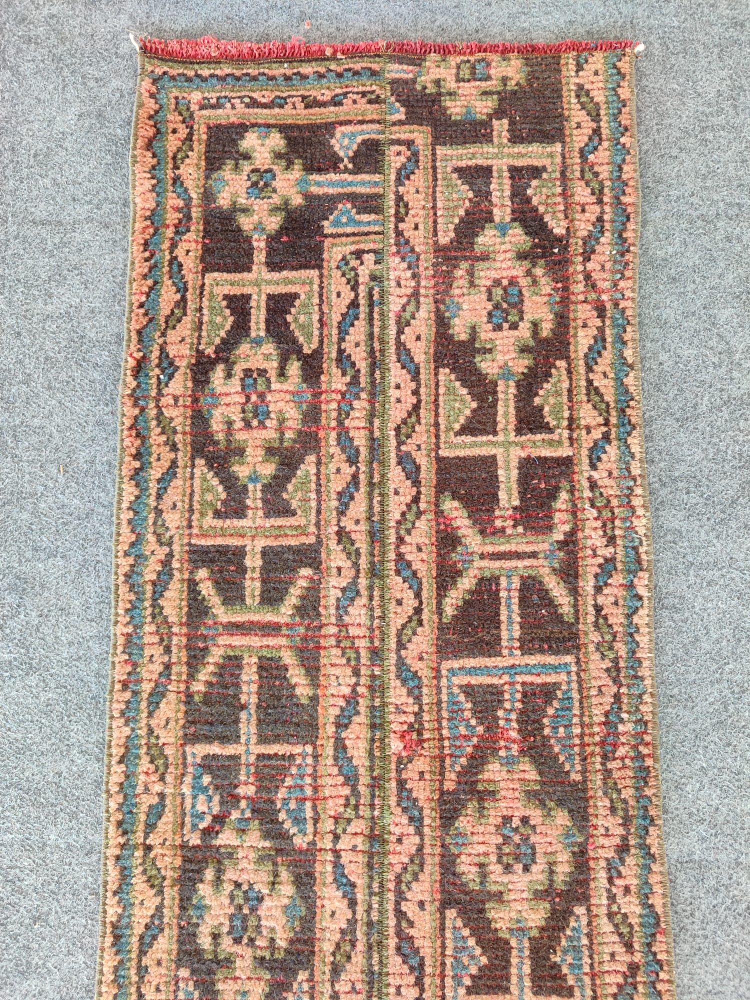 2x10 runner rug Skinny, Turkish runner 2x10, Vintage runner 2x10, Oushak runner 2x10, Patchwork runner rug, 2 wide runner rug soft