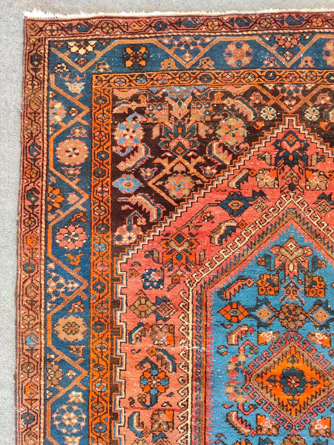 4x5 Persian Rug, Malayer Rug 4x5 Antique, Heriz Rug 4x5 Vintage, Serapi ...