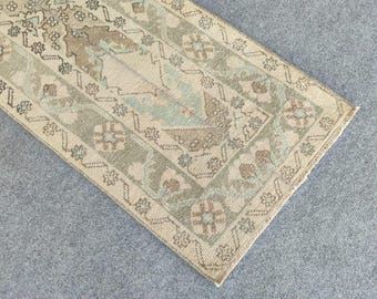 Rare 2x12 runner turkish, Stair rug runner, Skinny vintage runner 2x12, Oushak runner 2x12, Narrow runner rug, Persian heriz runner 2x12 rug